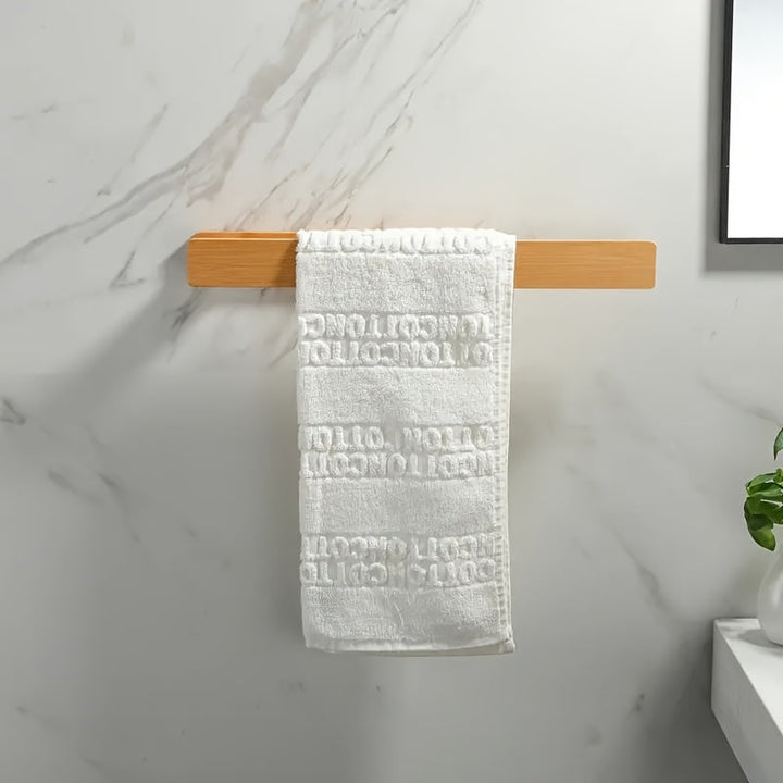 Modern Wooden Towel Rail – Elegant Wall Mounting Without Tools