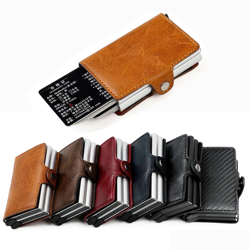 RFID Wallet with Double Pop-Up Pockets in Aluminium