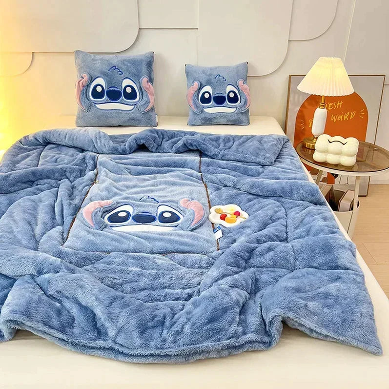 Soft and Cuddly Blanket and Cushion Set - For Warmth and Comfort