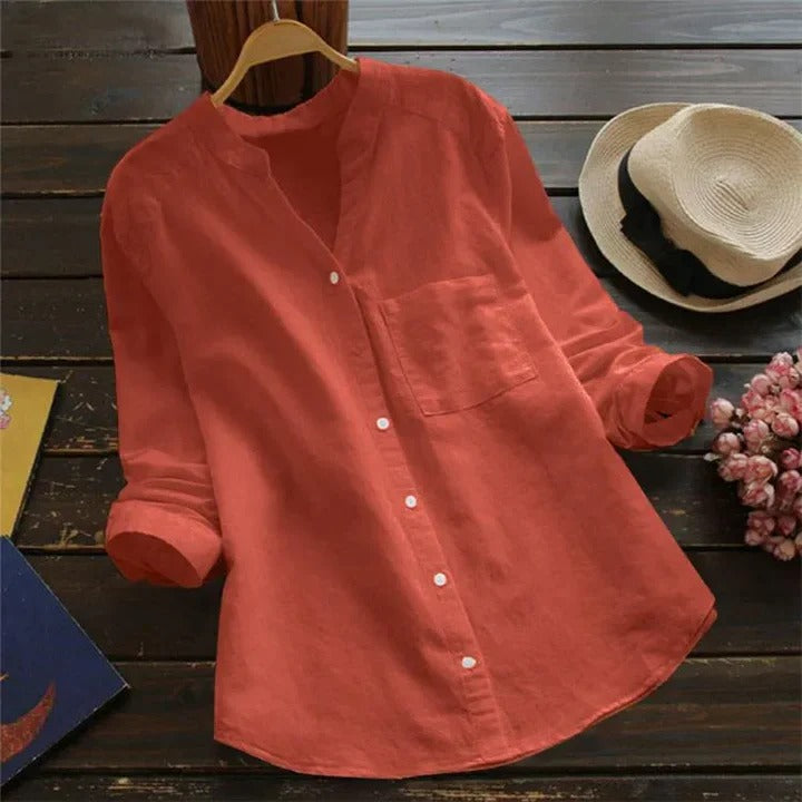 Women's Linen-Cotton Blend Shirt