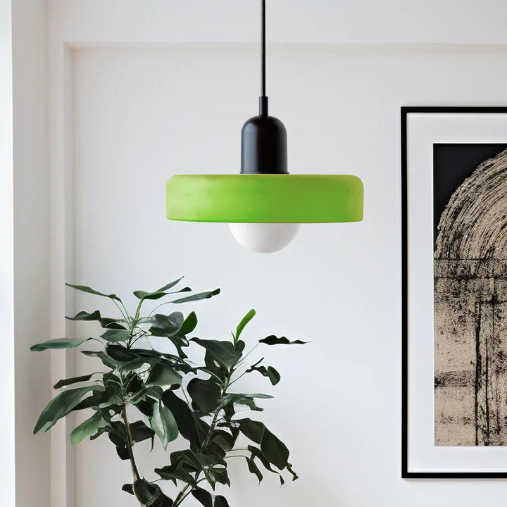 Bauhaus Stained Glass Pendant Light