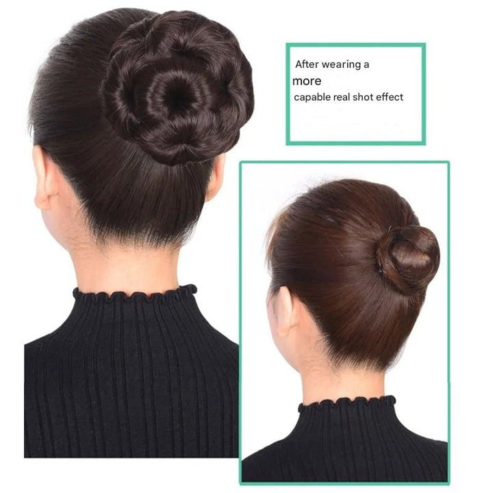 Blumenförmige Haarspange mit Extensions – Fiora