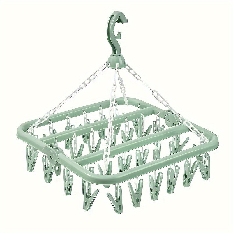 Foldable Clothes Airer with Clips – Space-Saving and Practical for Small Laundry Loads