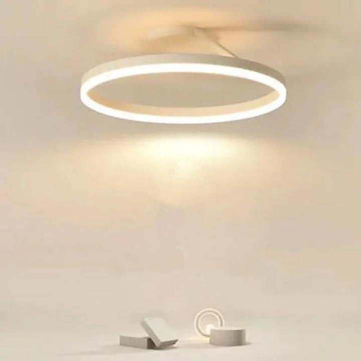 Arisha Modern LED Ring Ceiling Lamp Black/White Living Room Hallway Metal