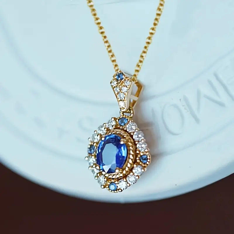 Soft gold necklace with a refined moon