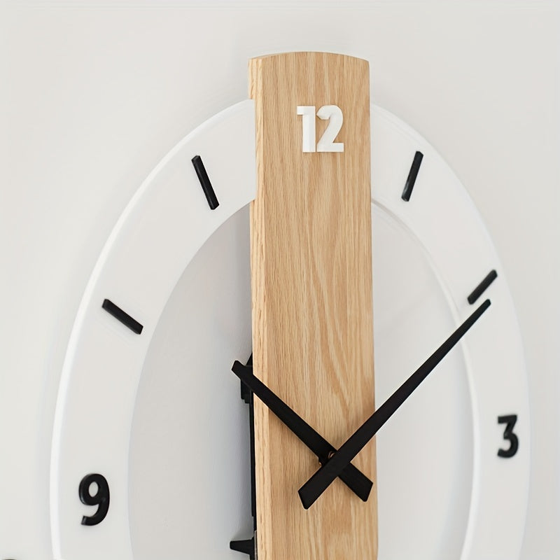 Creative Wood and Acrylic Pendulum Wall Clock – Elegant, Silent Decoration