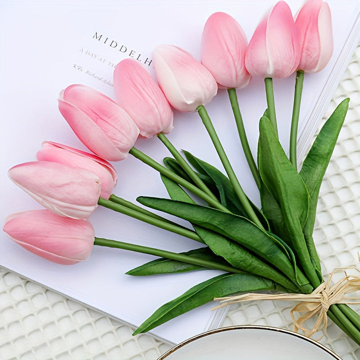 Set of 10 Realistic Tulips – Perfect for Weddings and Interior Decoration
