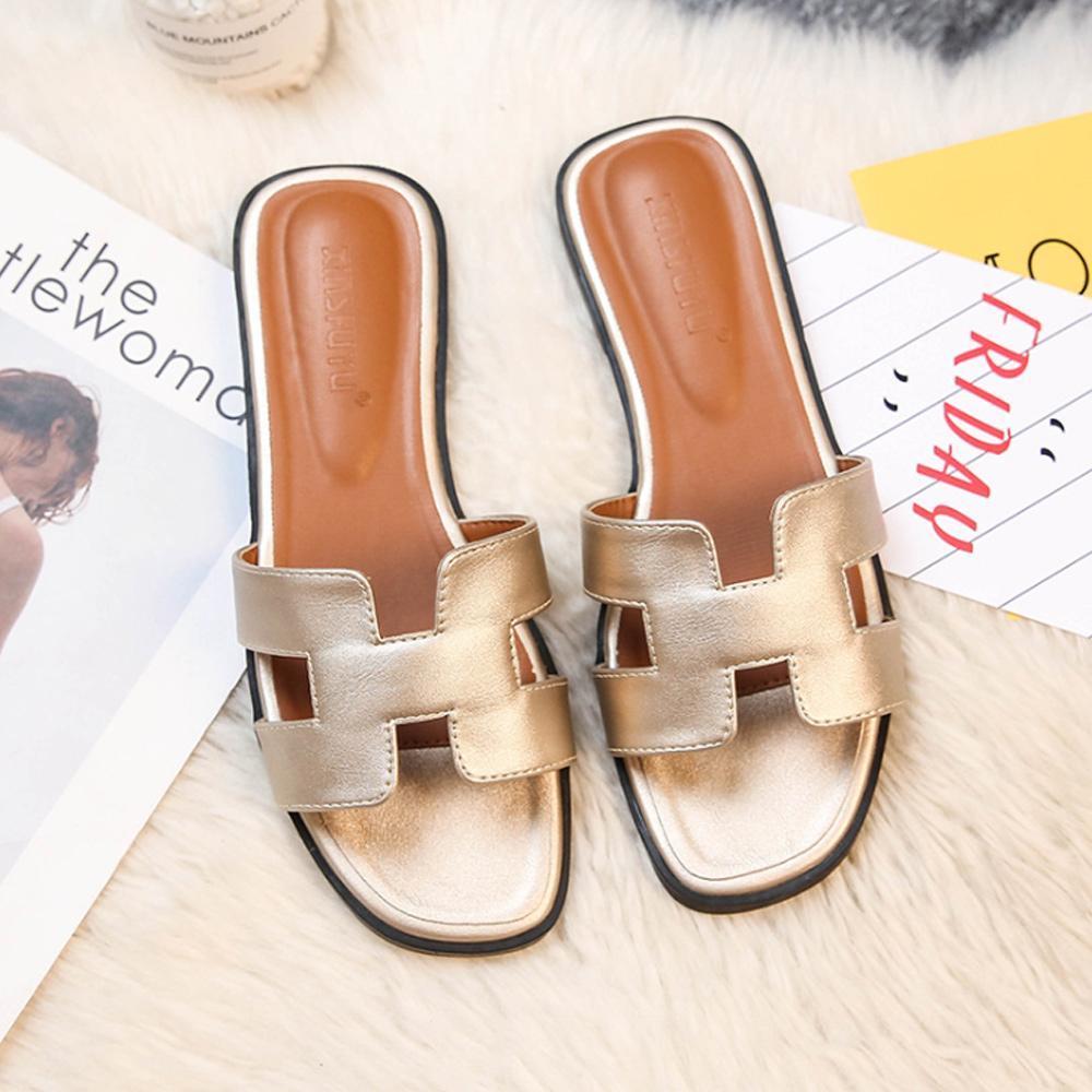 Women's H-Strap Sandals in Vegan Leather - Comfortable and Elegant