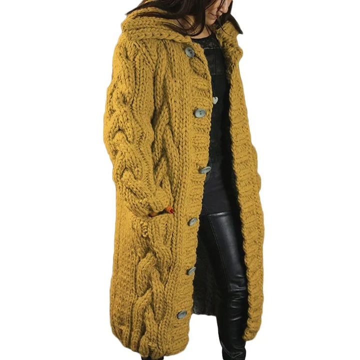 Comfortable Chunky Knit Cardigan - Emma
