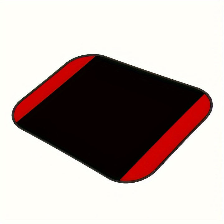 Polyester Car Mats with Red Vertical Stripes – Non-Slip and Washable for Any Vehicle