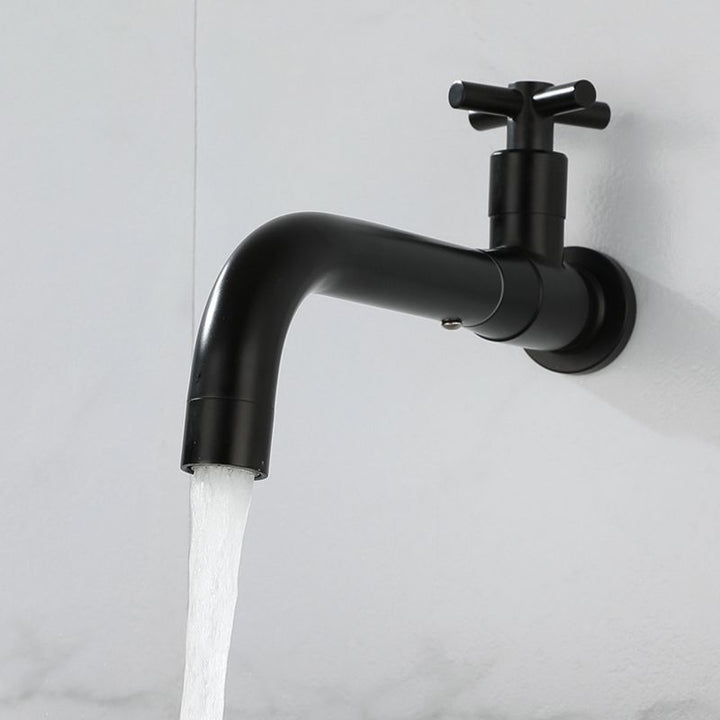 Modern Single-Lever Wall-Mounted Basin Mixer Tap with 1 Hole