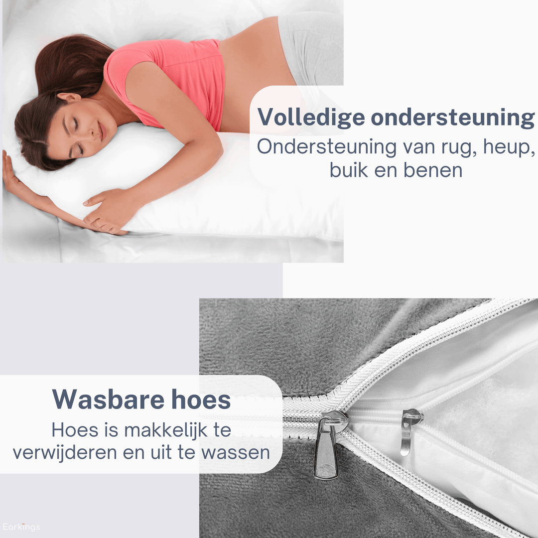 ComfortNest Maternity and Side-Sleeping Pillow – Extra Support for Mom and Baby