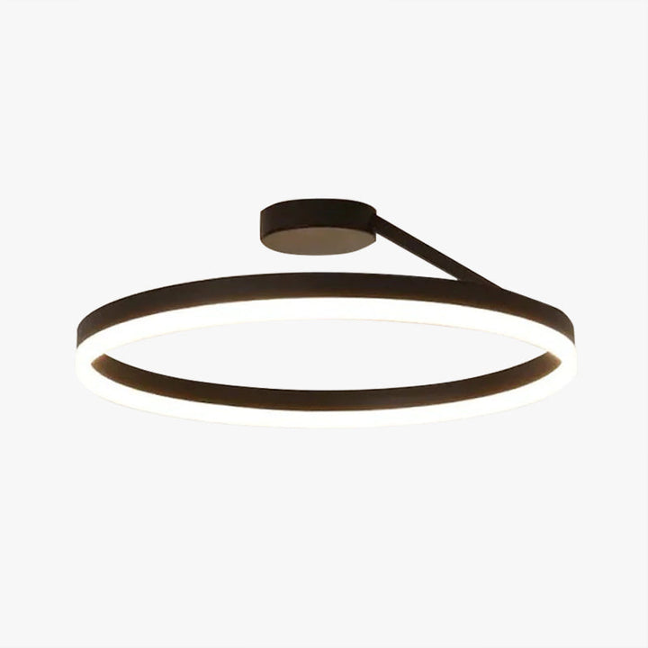 Arisha Moderne LED-Ringdeckenleuchte Schwarz/Weiß Wohnzimmer Flur Metall