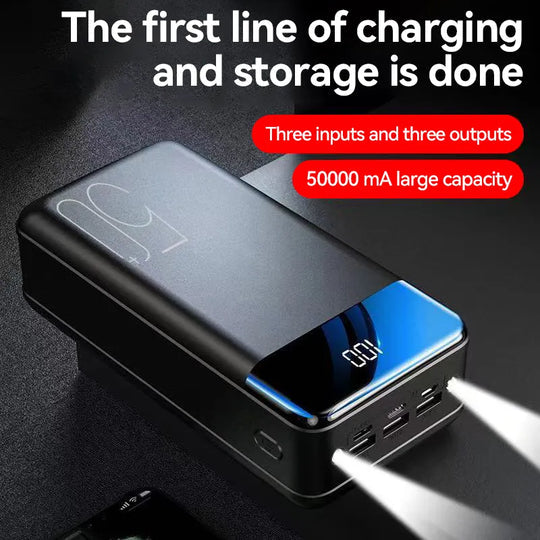 Voltaro Powerbank 50.000 mAh | Ultra-Schnellladung | Für Laptop, Tablet und Smartphone | Kompakt und Extrem Leistungsstark