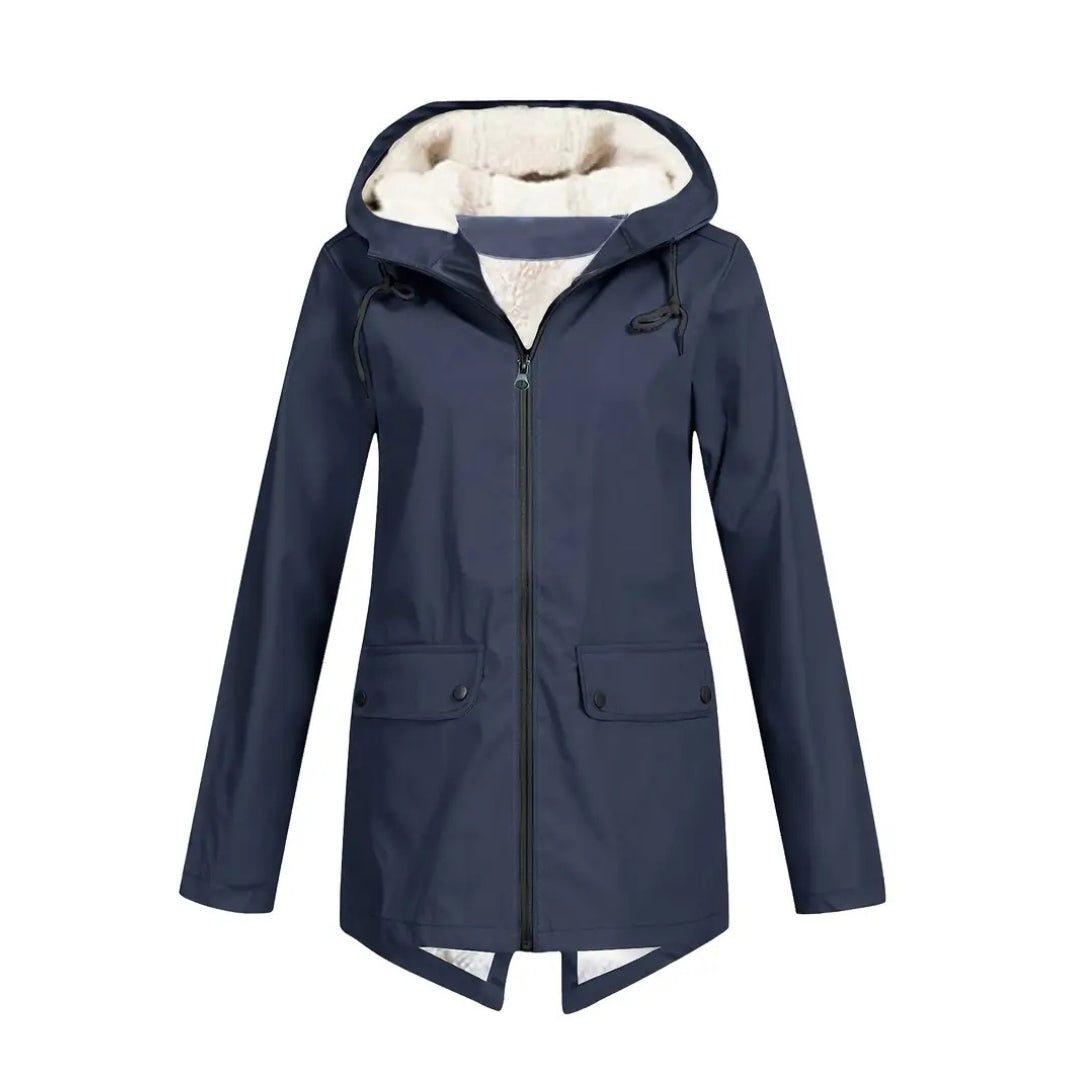 Women's Waterproof Jacket – Fleece-Lined – with Hood