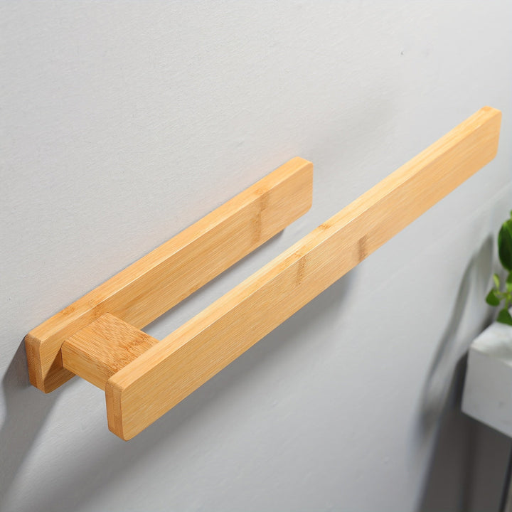 Modern Wooden Towel Rail – Elegant Wall Mounting Without Tools