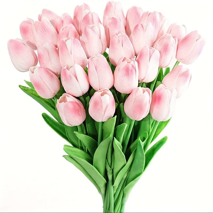 Set mit 15 Realistischen Kunsttulpen – Perfekt für Hochzeiten, Feste und Wohndekoration