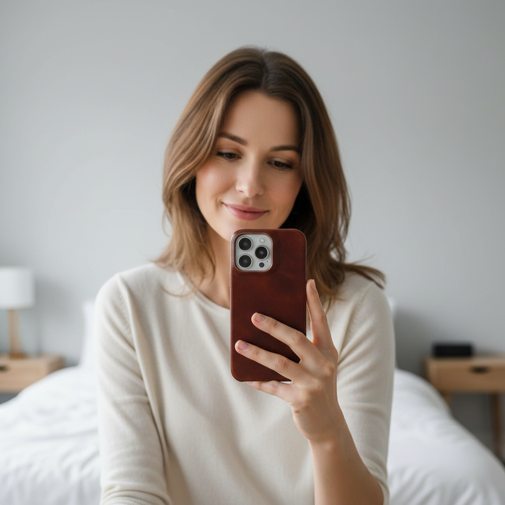 Leather iPhone Case with Shock Protection