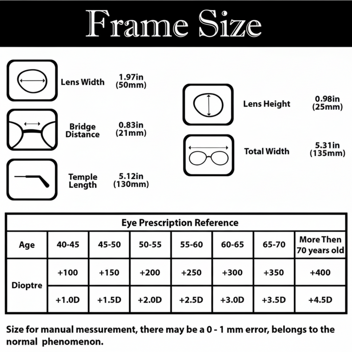 Foldable Reading Glasses - Portable with Case