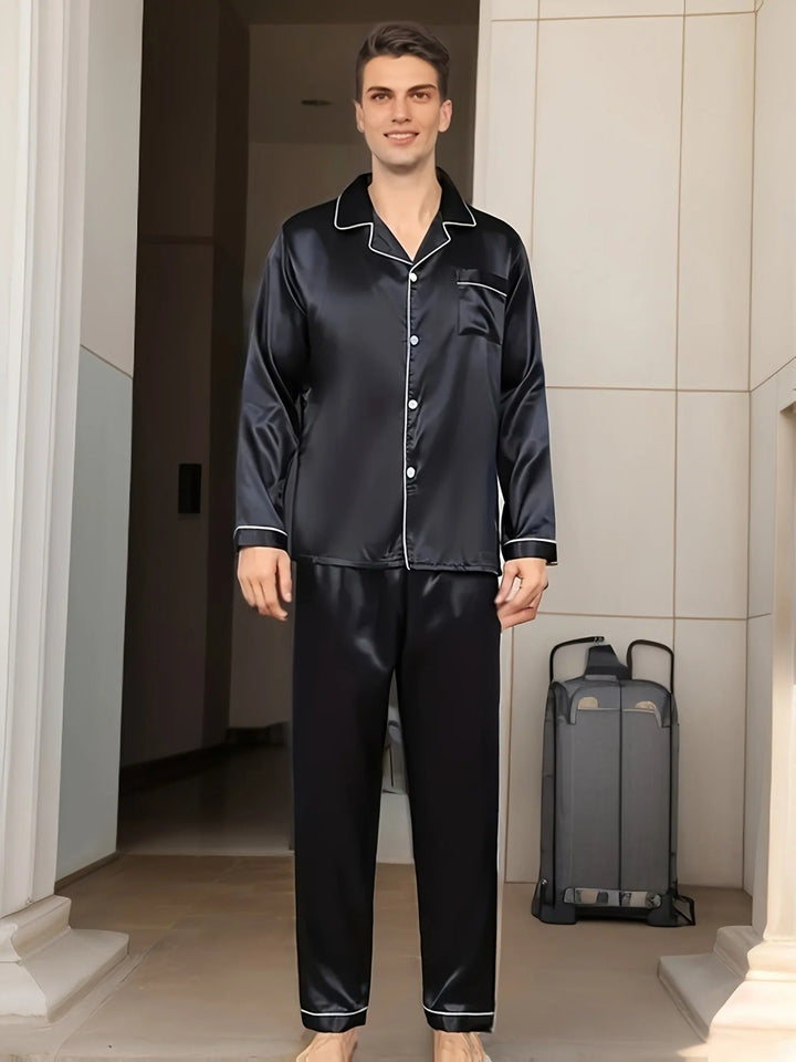 Soft Satin Men's Pyjamas - Adrian