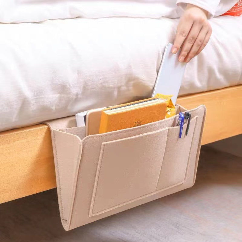 Intelligente Filz-Aufbewahrungstasche – Ordentlich und griffbereit neben Bett oder Sofa