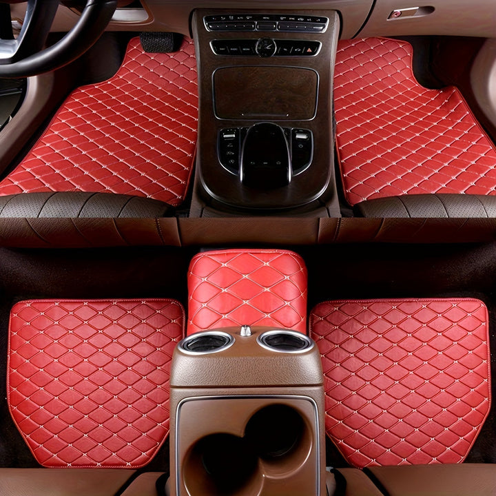 Premium PU Leather Car Mats – Durable and Easy to Maintain