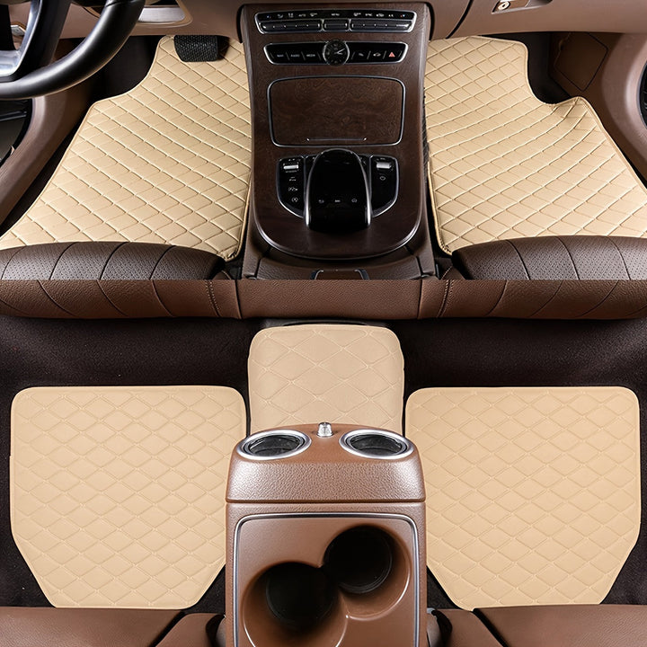 Premium PU Leather Car Mats – Durable and Easy to Maintain
