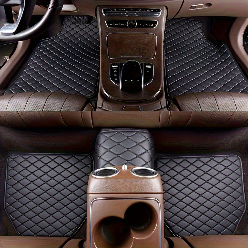 Premium PU Leather Car Mats – Durable and Easy to Maintain