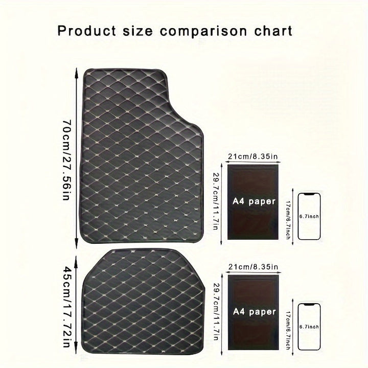 Premium PU Leather Car Mats – Durable and Easy to Maintain