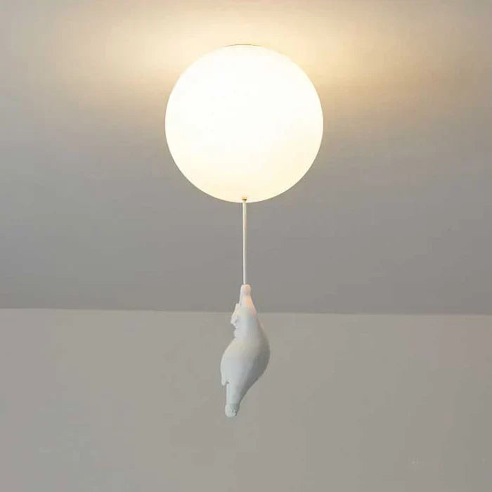 Kids' Ceiling Lamp with Bear and Ball | CloudBear
