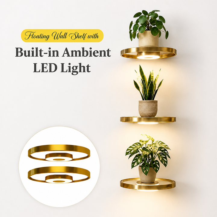 Glow Wall Shelf – Floating LED Display for a Cosy, Tidy Look