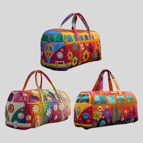 FloraVoyage – Padded Travel Bag with Floral Pattern