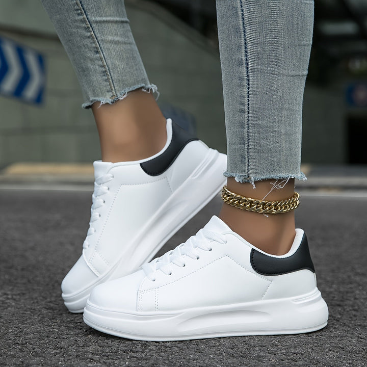 White Leather Sneakers for Women