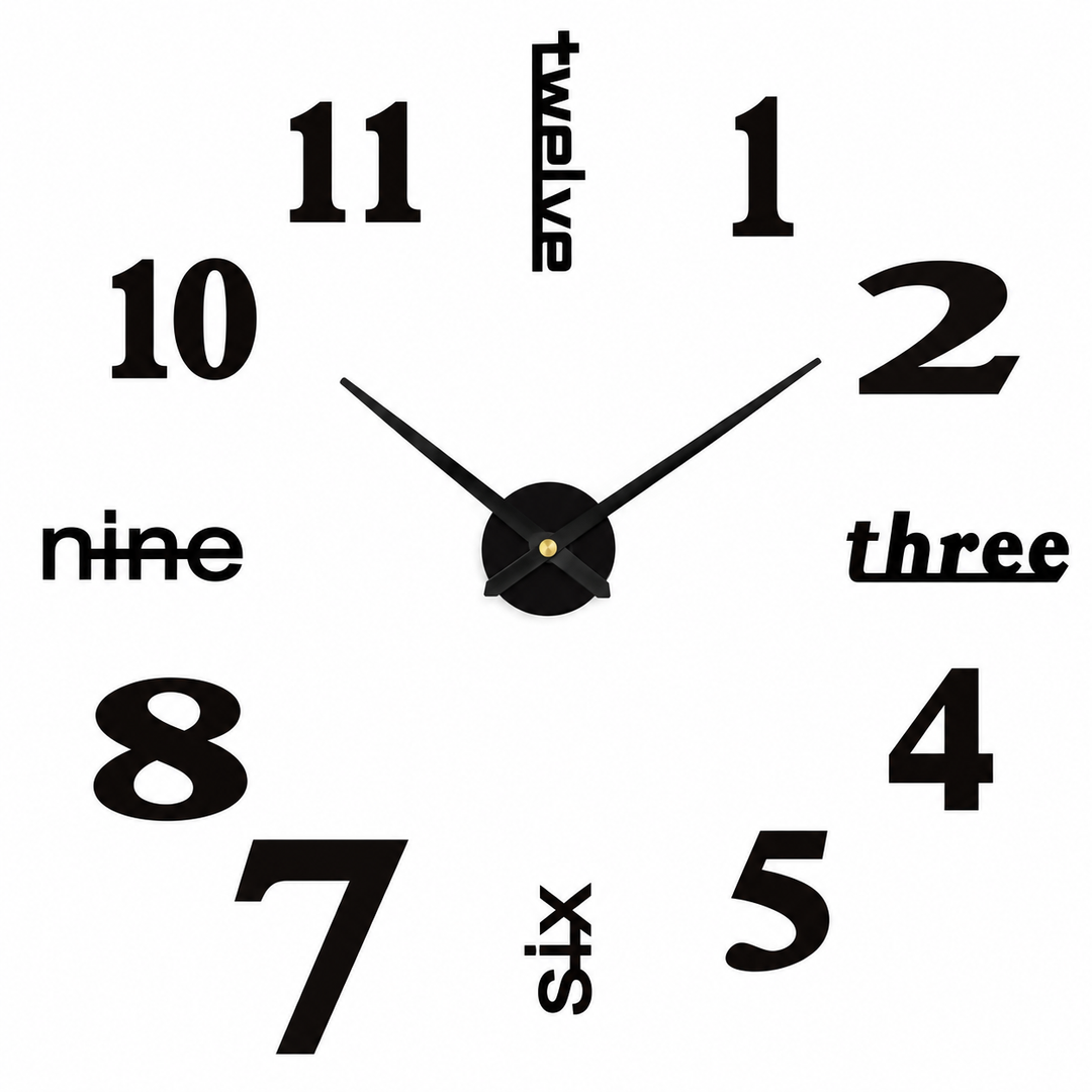 TopHouse DIY Wanduhr - Einzigartig | Kreativ | Variables Design