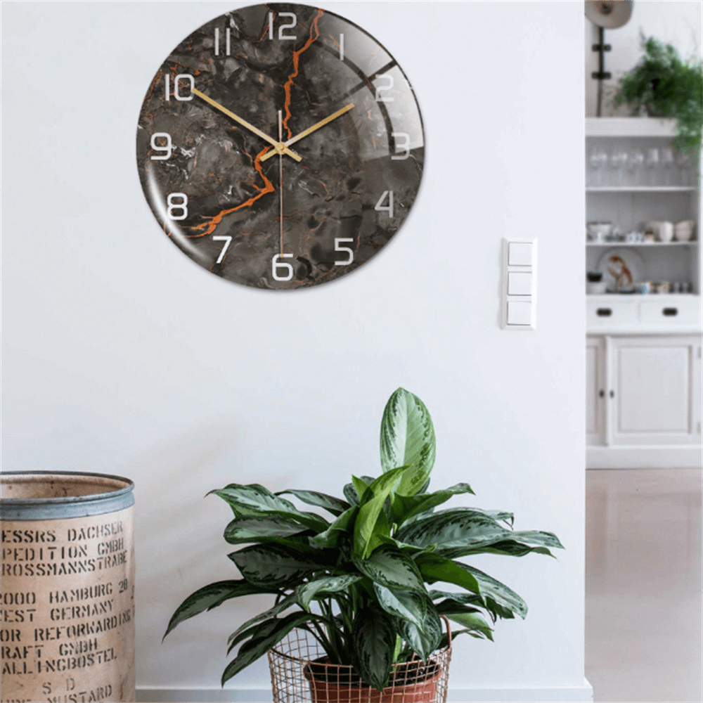Elegant Marble-Effect Wall Clock – MarbleTime