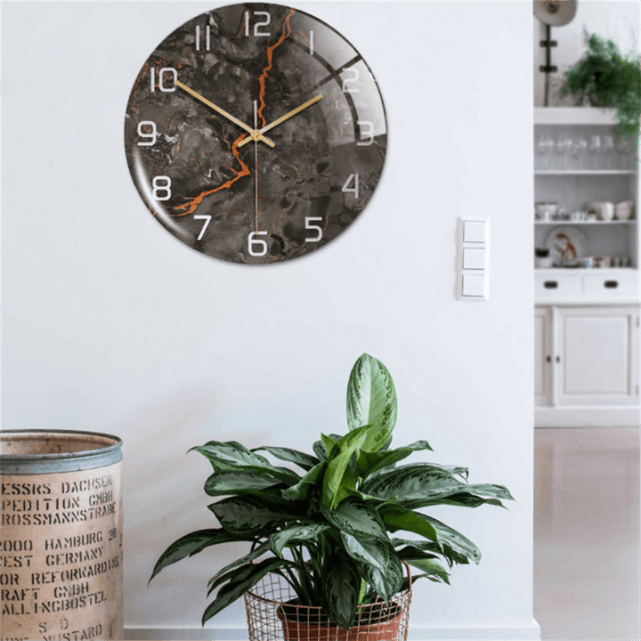 Elegant Marble-Effect Wall Clock – MarbleTime