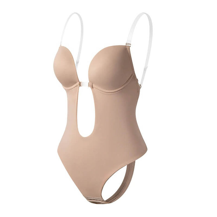 Deep V Backless Body Shaper for Seamless Elegance
