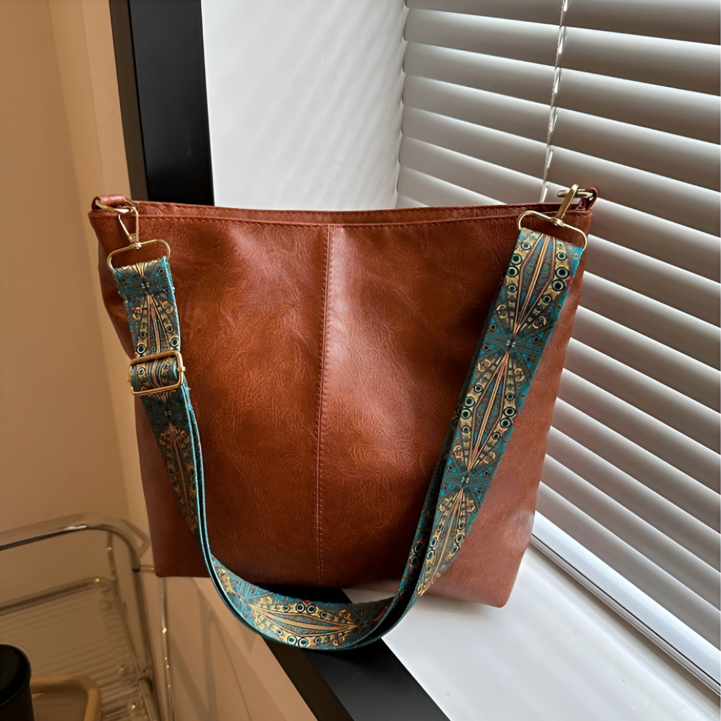 Leather Bag with Large Capacity for women