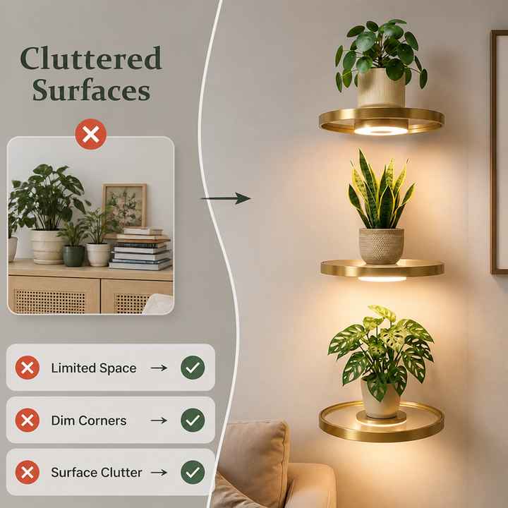 Glow Wall Shelf – Floating LED Display for a Cosy, Tidy Look