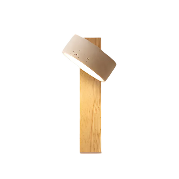 Wabi-sabi Travertine Wood LED Wall Light 1 Light