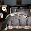 Embroidered Cotton Satin Bedding Set - Luxora
