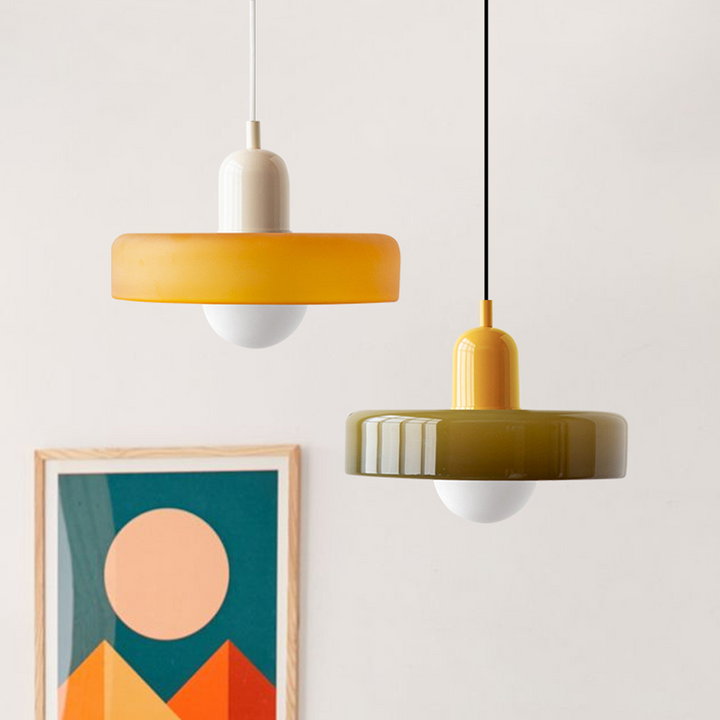 Colourful Bauhaus-Style Pendant Lamp - StiloGlas