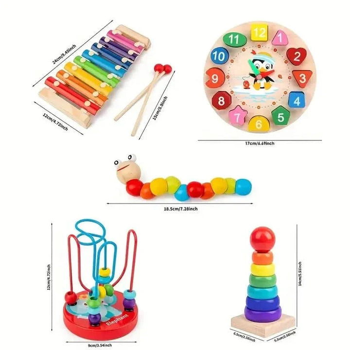 EduQuest 5-in-1 Montessori Set – Creative Learning for Babies from 6 Months
