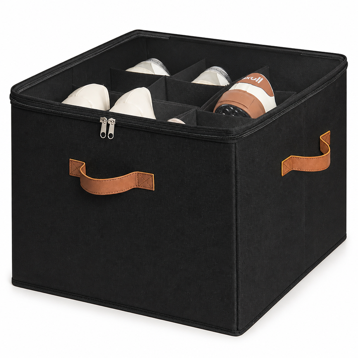 Foldable Shoe Organiser — Breathable, Space-Saving Wardrobe Storage