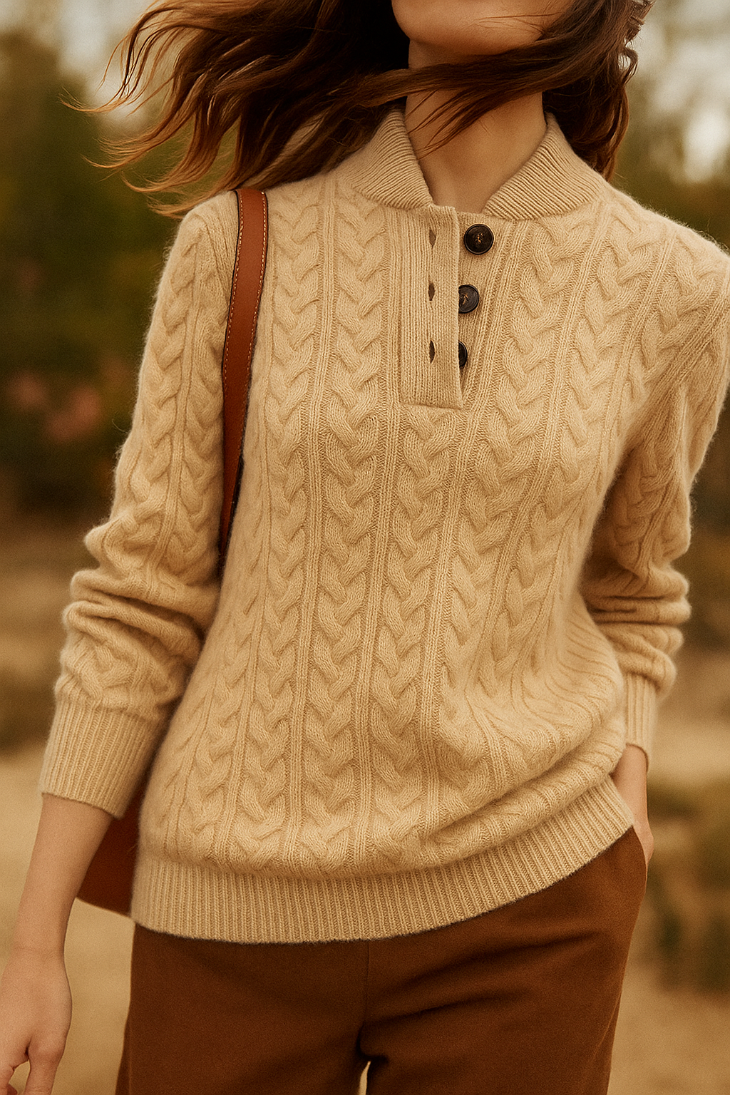 Arden Cashmere Cardigan with Buttons