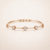 Elara Cubic Zirconia Bracelet – Gold-Coloured Elegance