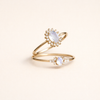 Gold opal ring with diamond
