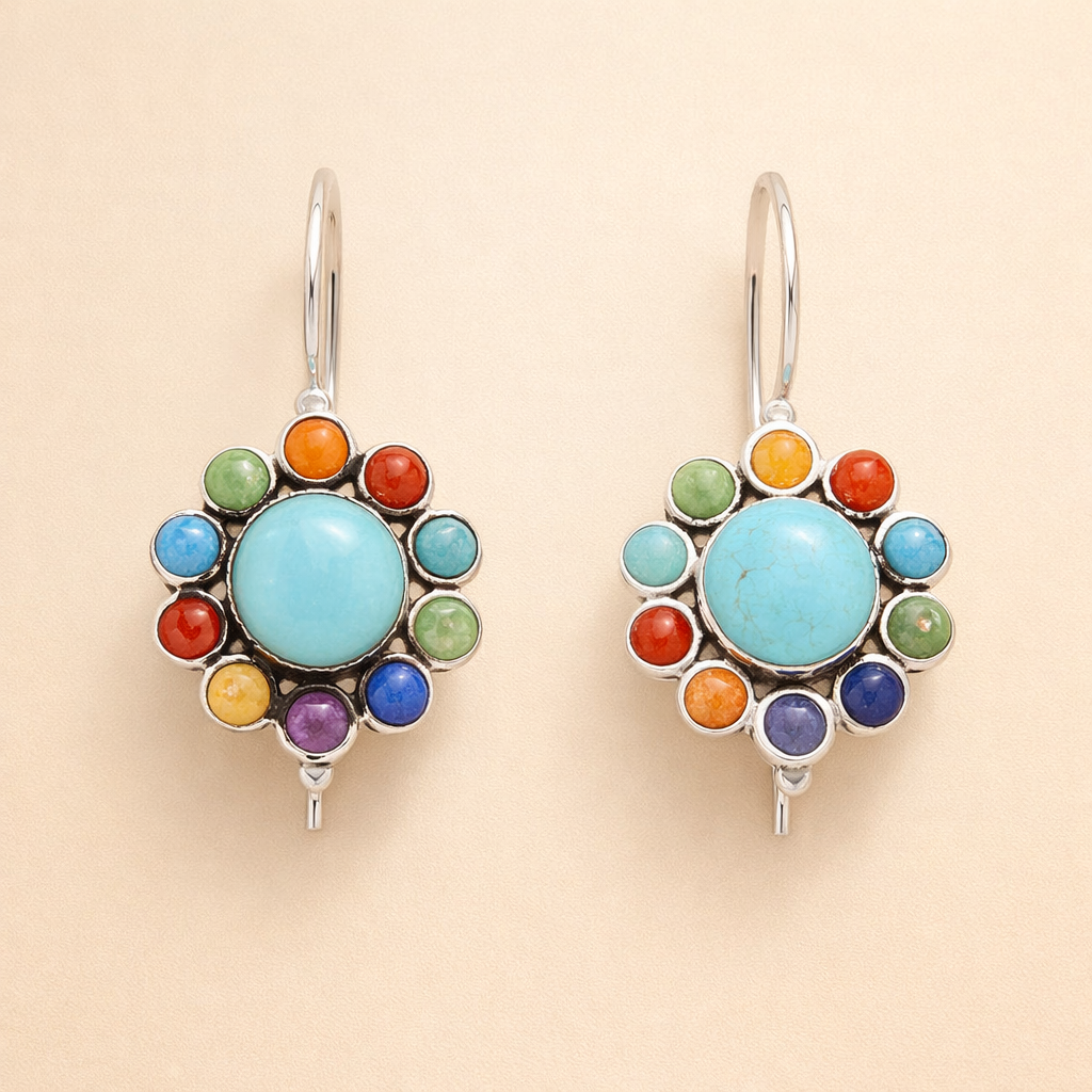 Retro colour earrings