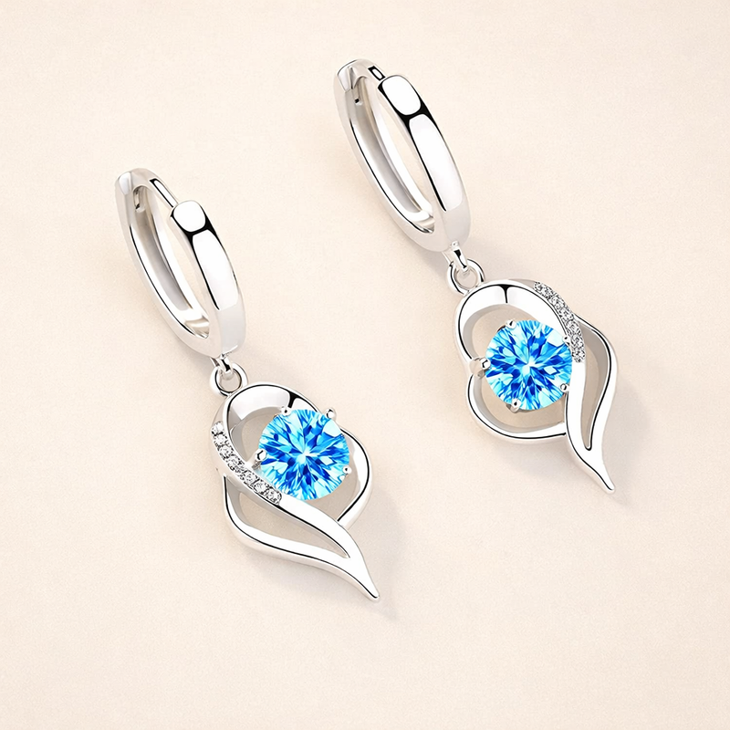 Sparkling cubic zirconia earrings in silver