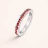 Endless white gold ring with subtle cubic zirconia details